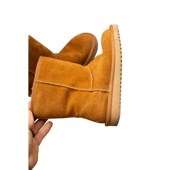 Koolaburra by UGG Classic Short Chestnut Suede Shearling Boots Women’s Size 5 - Picture 3 of 7